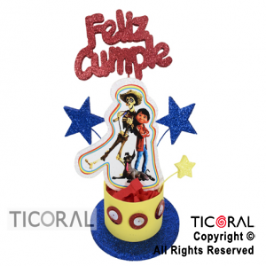 ADORNO TAMBOR COCO FIGURA FELIZ CUMPLE TELGO x 1